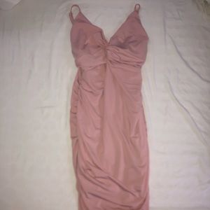 Pink Scrunched Dress